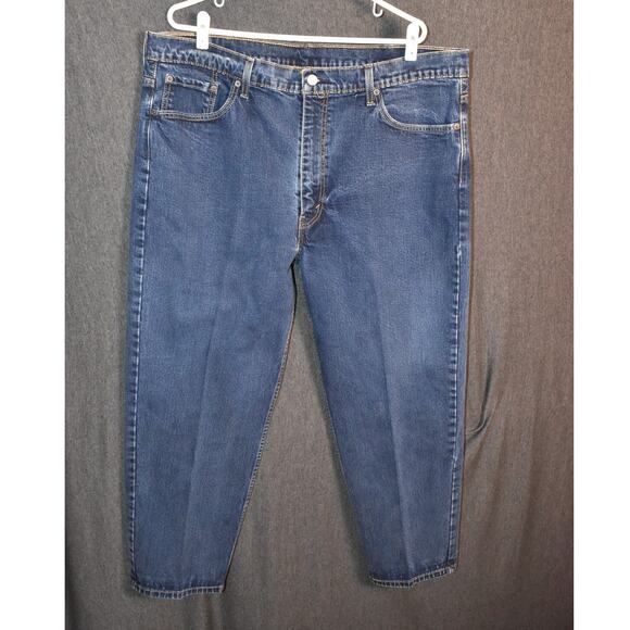 Lot of 2 Levi's 550 Relaxed Fit Men's 44x29 Distressed Denim Jeans Dark & Light - Picture 2 of 14